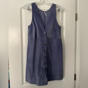 FREE PEOPLE PURPLE CORDUROY BUTTON DRESS!